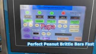 Film testujący maszynę do formowania i cięcia kruchych batonów Papa Small P320 Peanut